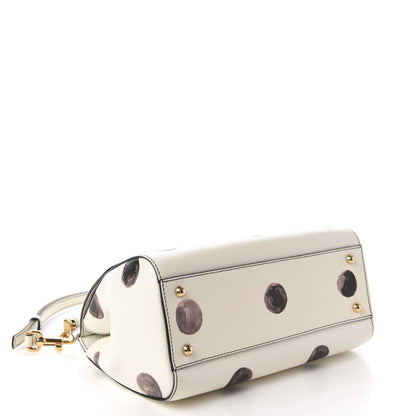 Dolce & Gabbana Vitello Polka Dot Medium Miss Sicily Satchel White 4 of 9