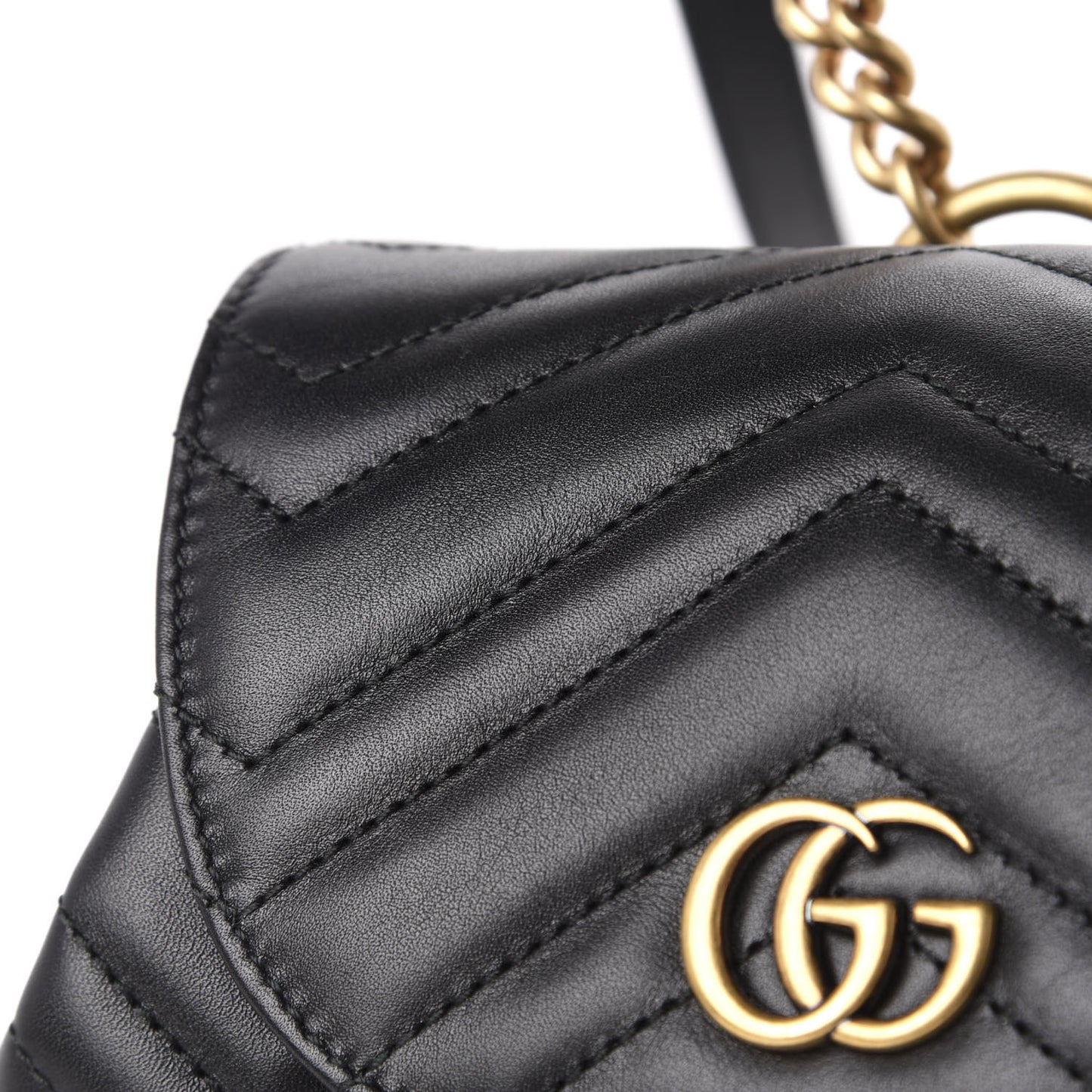 Calfskin Matelasse GG Marmont Flap Backpack Black