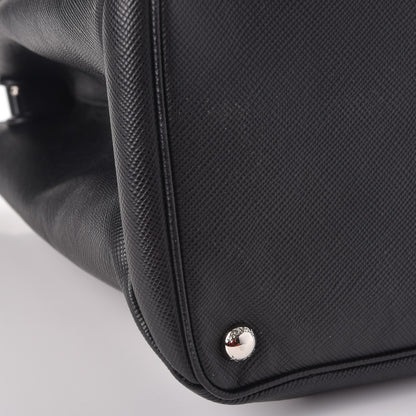 Prada Saffiano Cuir Twin Tote Nero Black 12 of 15