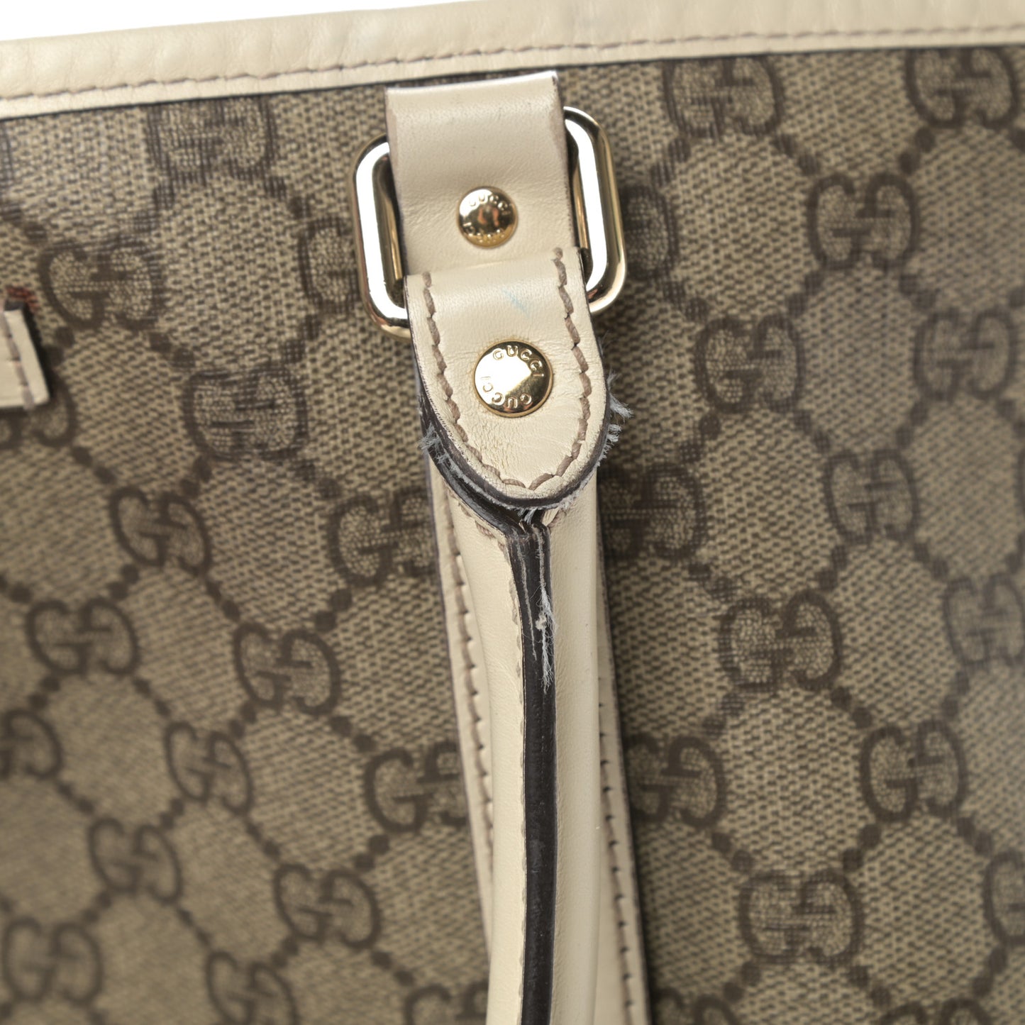 GG Plus Monogram Joy Vertical Tote Off White
