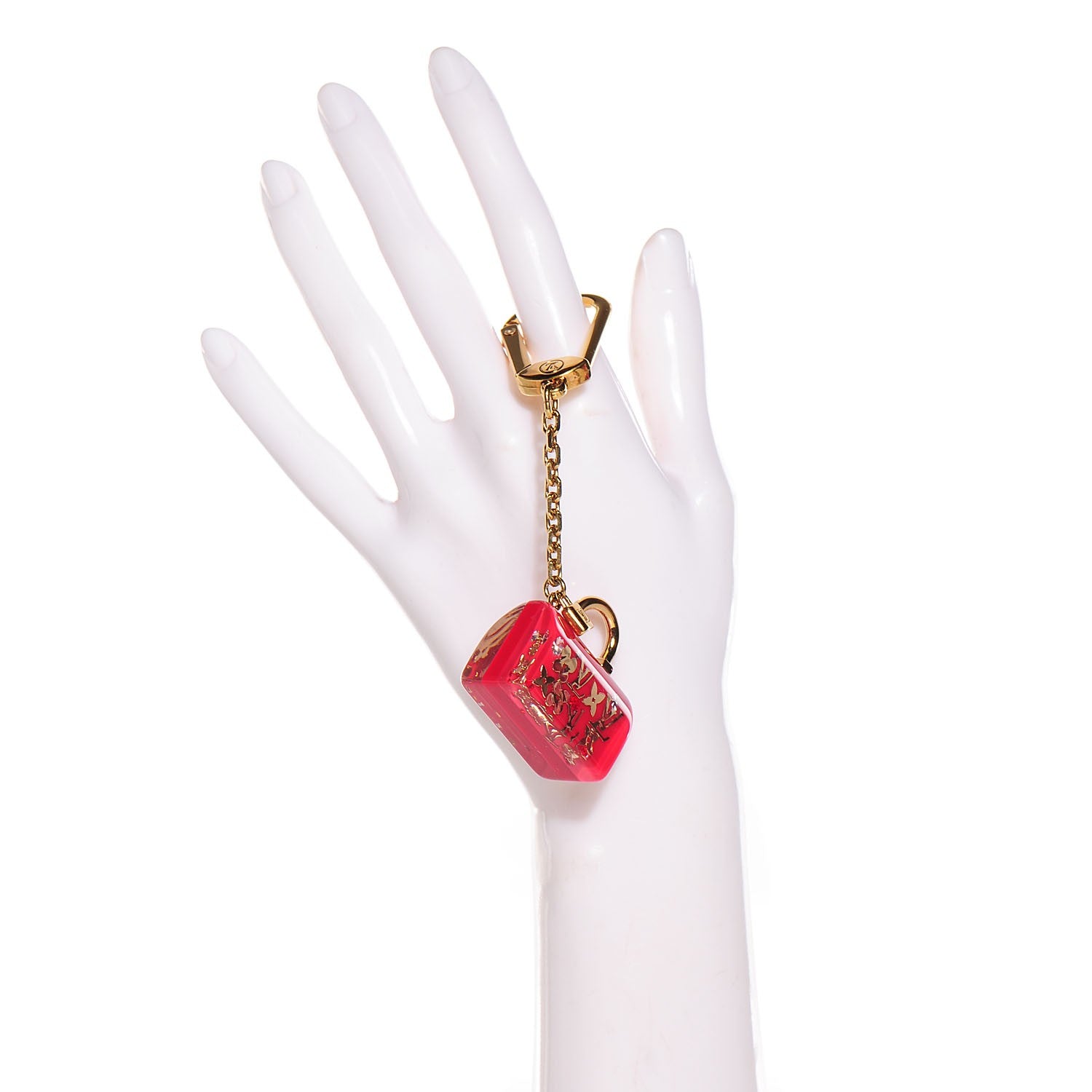 Louis Vuitton Resin Inclusion Speedy Bag Charm Key Chain Pomme D'Amour 2 of 4