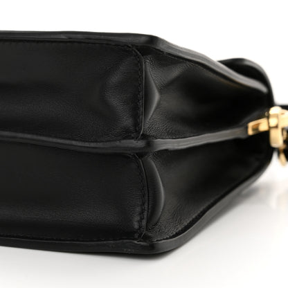 Prada Calfskin Soft Sound Charms Shoulder Bag Black 9 of 10