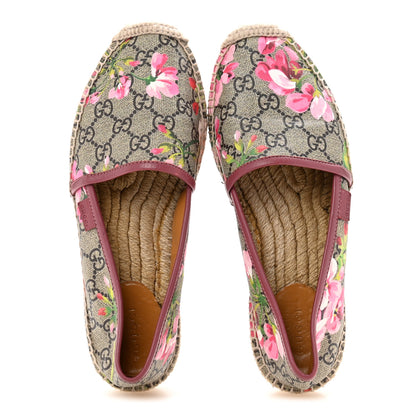 Gucci GG Supreme Monogram Blooms Espadrilles 37.5 Beige Multicolor Dry Rose 2 of 11