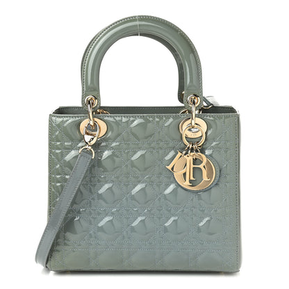 Christian Dior Patent Cannage Medium Lady Dior Blue Alcier 1 of 9