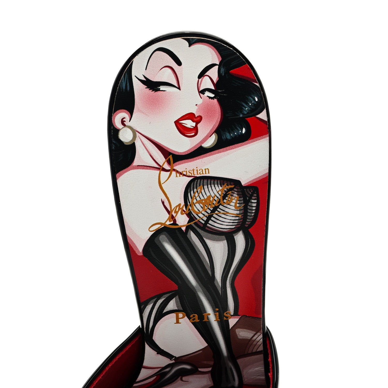 Christian Louboutin Patent Plume Pin Up 100 40 Black Lin 7 of 7