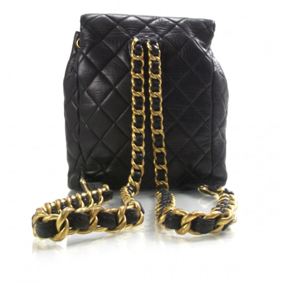 Chanel Lambskin Quilted Backpack Black 4 of 11