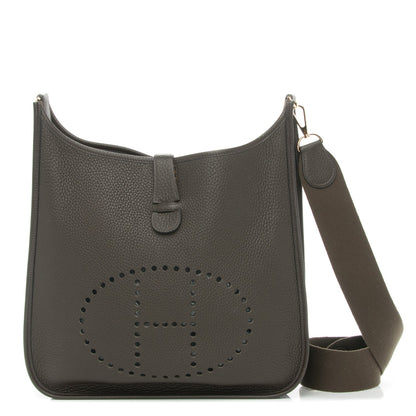 Hermes Taurillon Clemence Evelyne II GM Vert de Gris 1 of 7