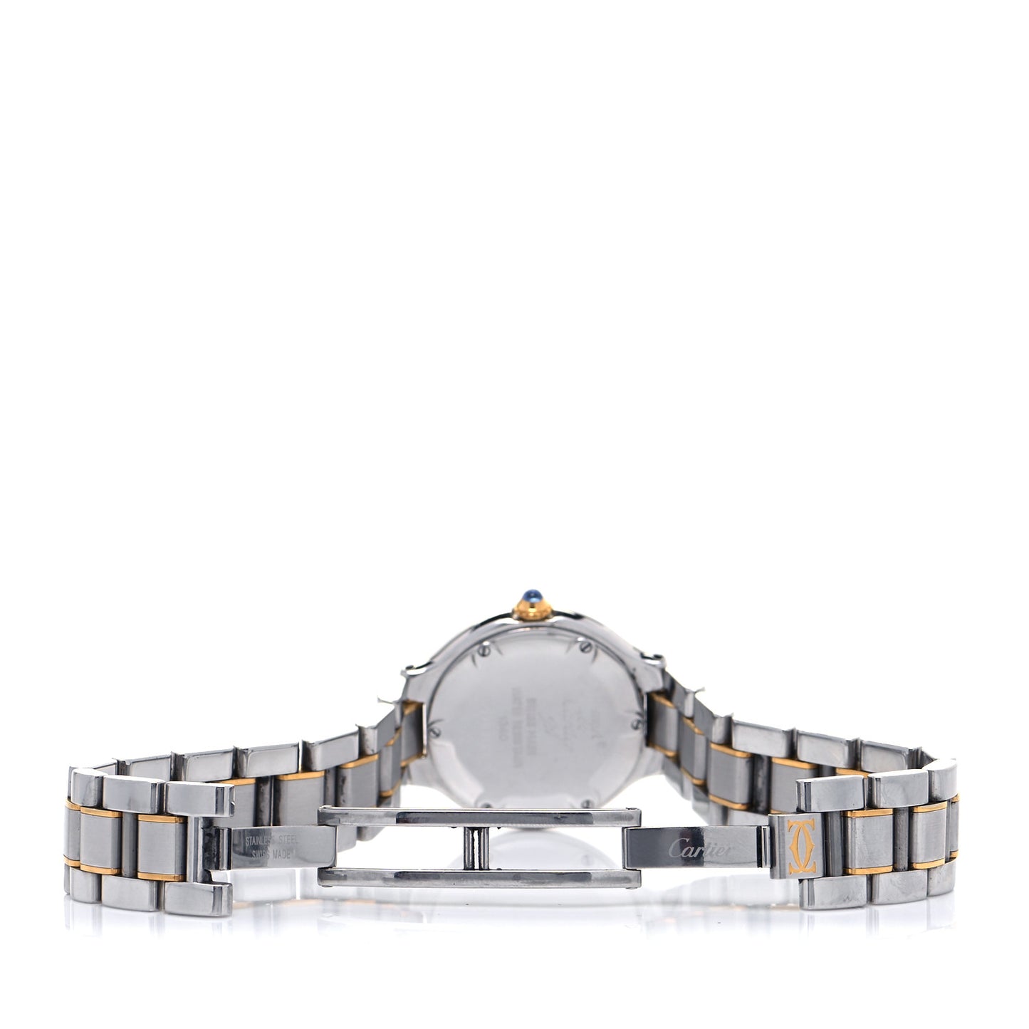 Stainless Steel 18K Yellow Gold 28mm Must De 21 Quartz Watch