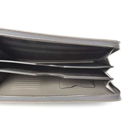 Burberry Grainy Calfskin Zip Around Organizer Grey 4 of 17