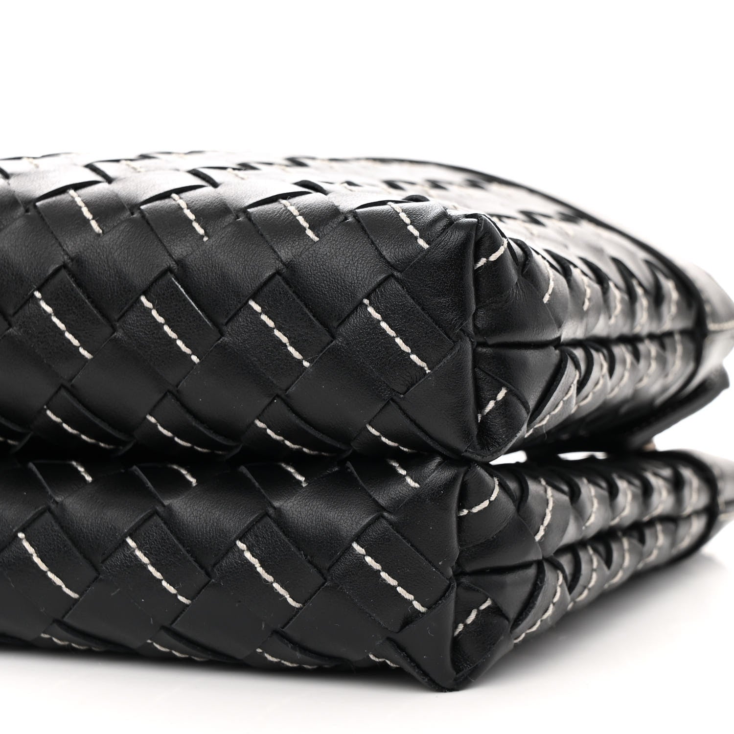 Bottega Veneta Nappa Intrecciato Duo Bag Black Natural 11 of 12