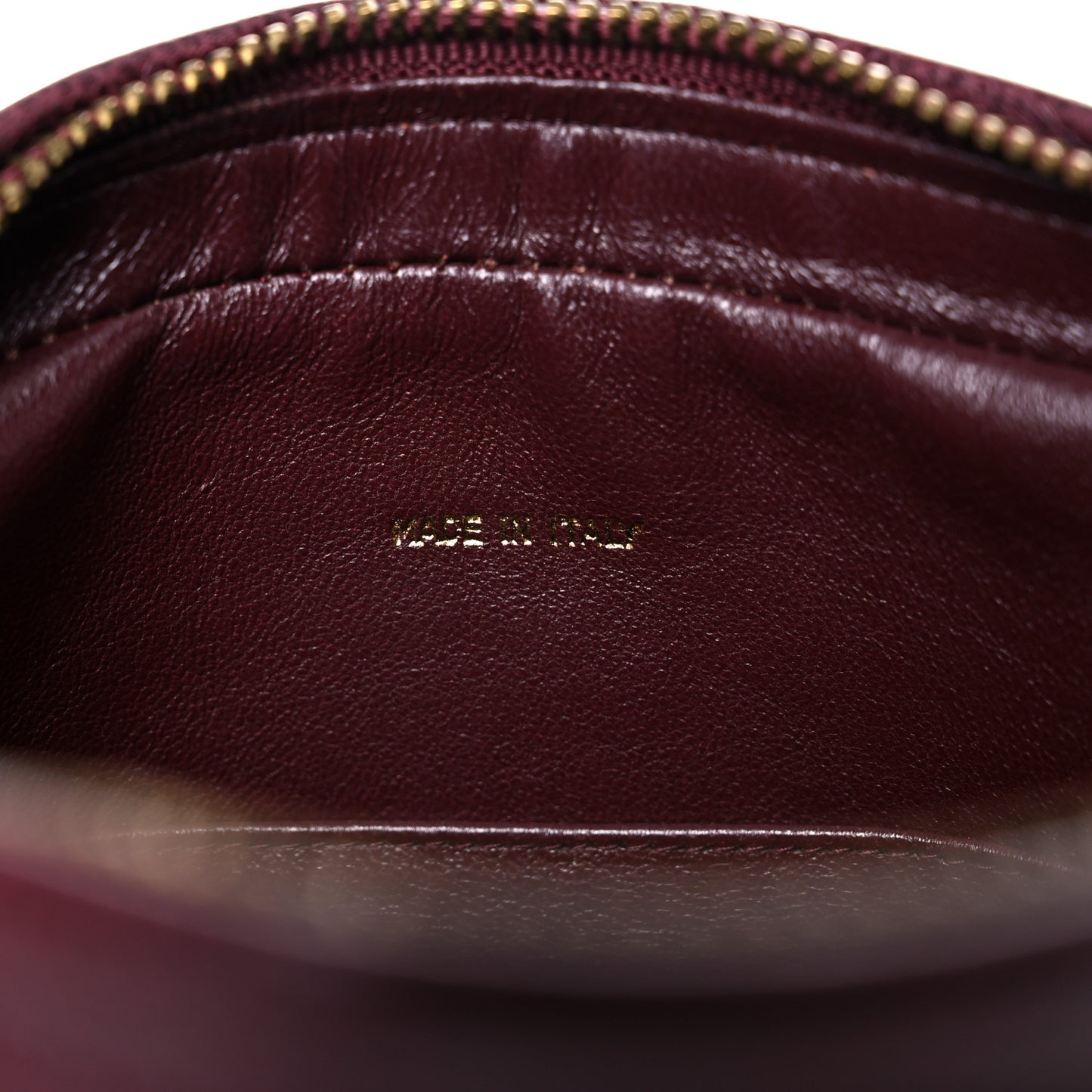 Caviar Chevron Quilted Tassel Camera Case Burgundy