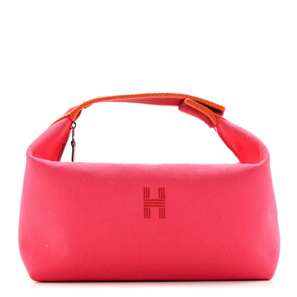 Hermes Canvas Large Bride-A-Brac Pouch Hibiscus 1 of 7