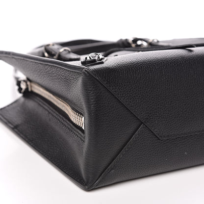 Balenciaga Grained Calfskin Papier Mini A4 Zip Around Tote Black 9 of 11