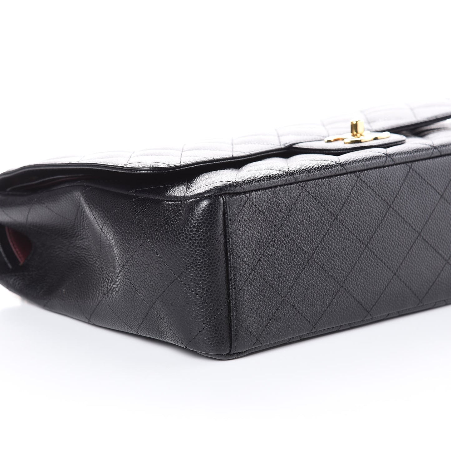 Caviar Quilted Maxi Double Flap Black