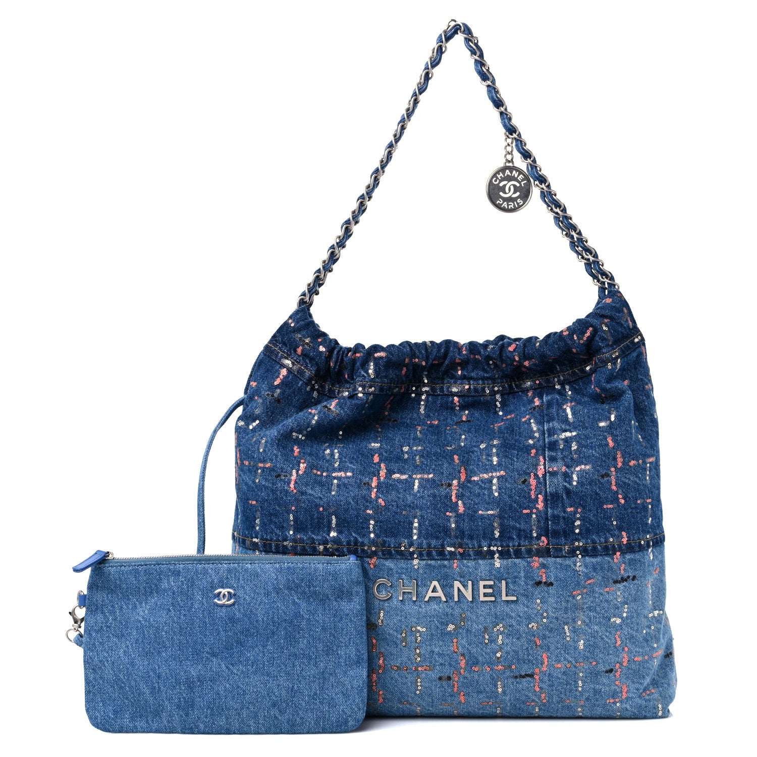 Chanel Denim Sequin Chanel 22 Blue 1 of 14