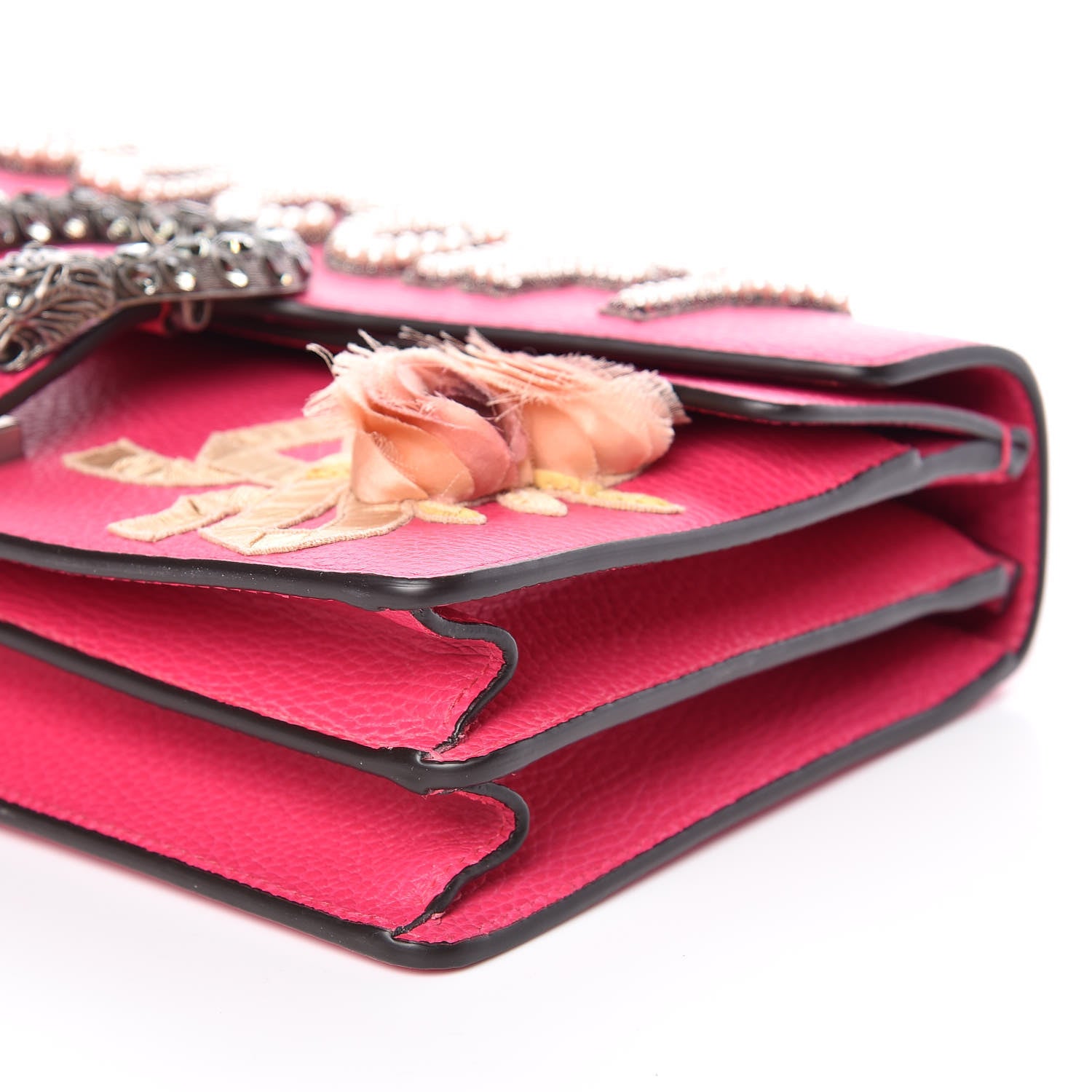 Gucci Pebbled Calfskin Embellished Guccify Small Dionysus Shoulder Bag Rosa 9 of 10