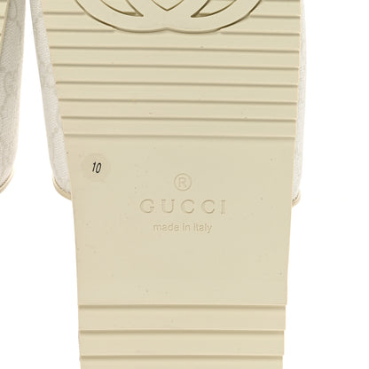 Gucci GG Supreme Monogram Demetra Mens Slide Sandals 10 White Mystic White 6 of 9