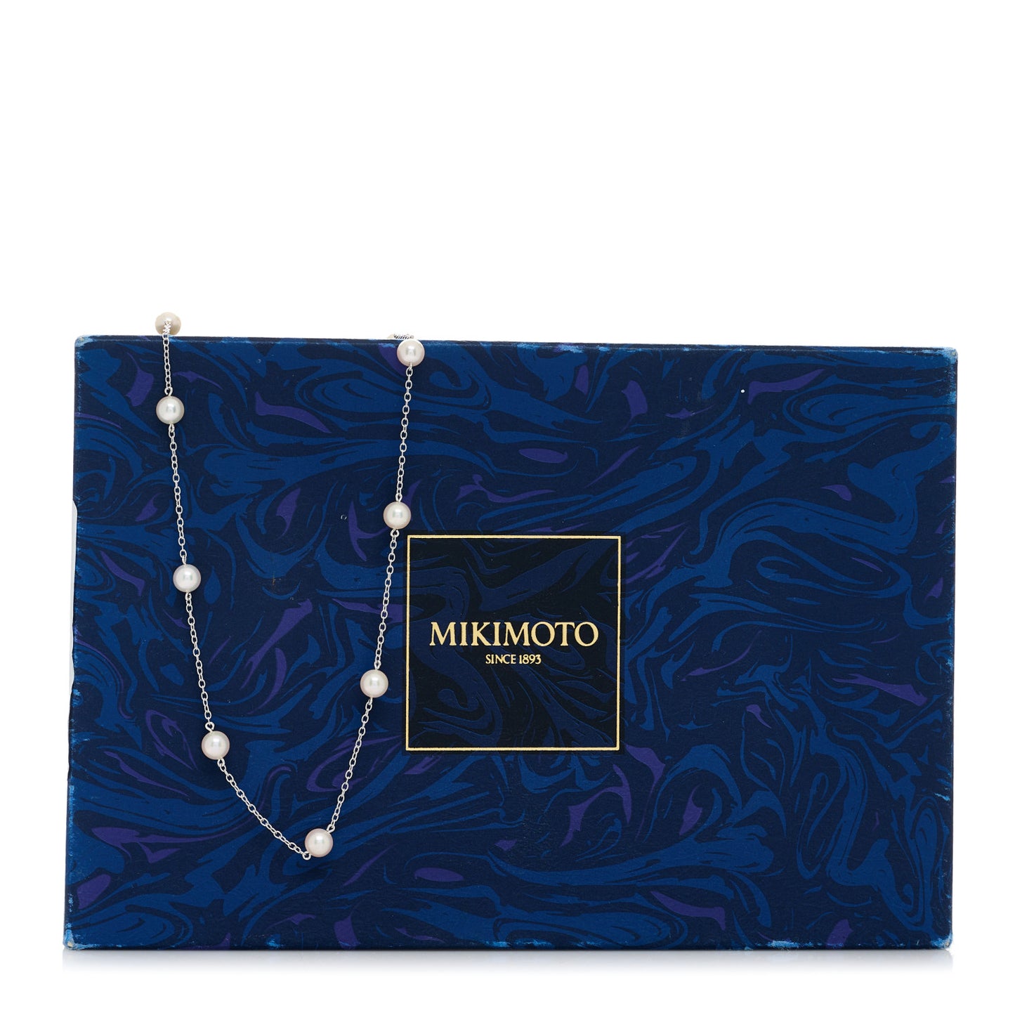 18K White Gold Akoya Pearl 5.5-6mm Station Necklace