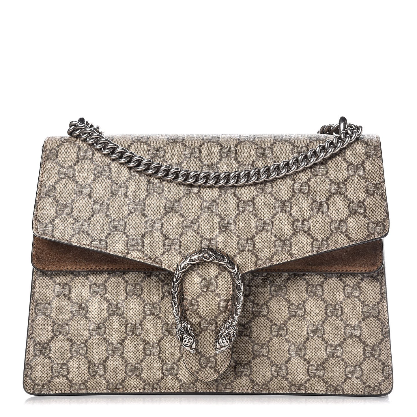 GG Supreme Monogram Medium Dionysus Shoulder Bag Taupe