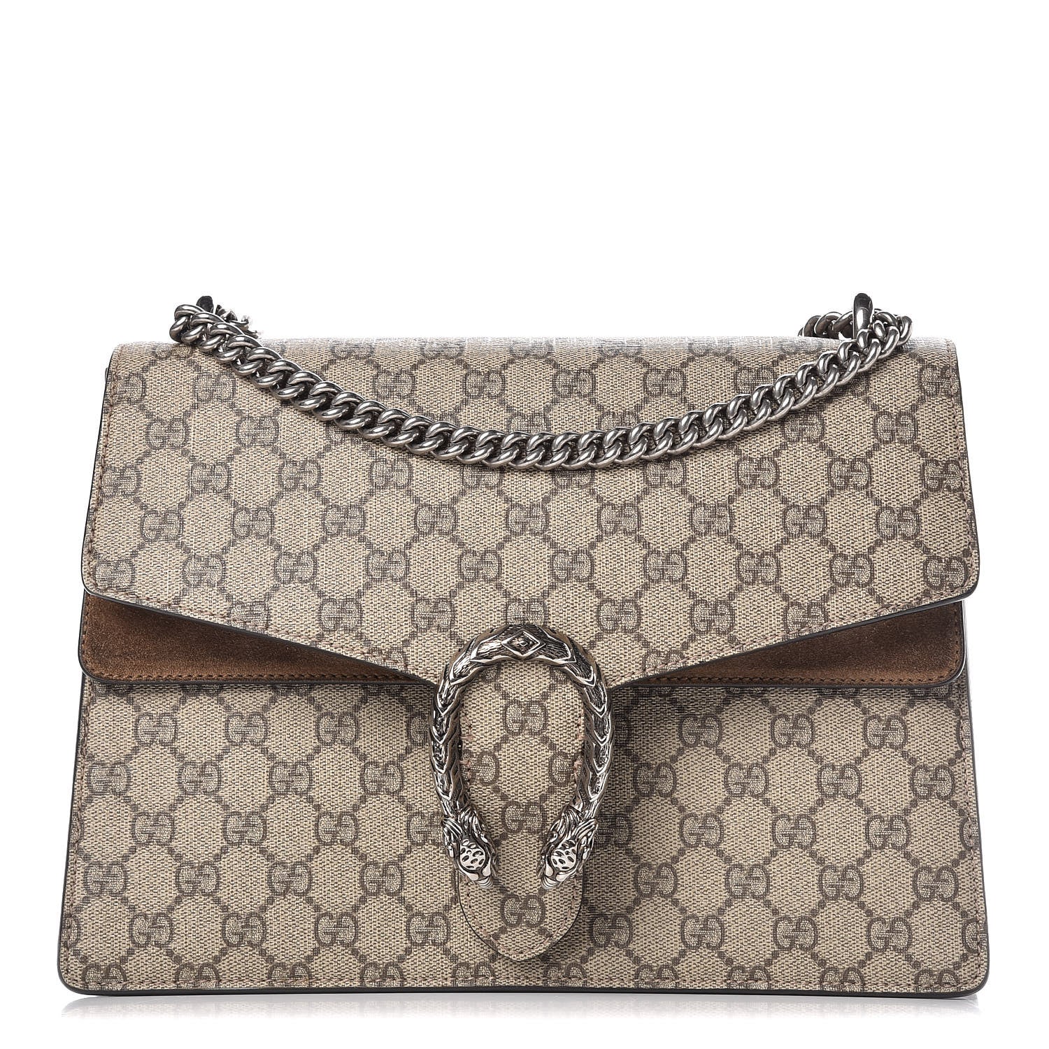 Gucci GG Supreme Monogram Medium Dionysus Shoulder Bag Taupe 1 of 15