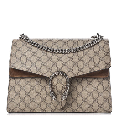 Gucci GG Supreme Monogram Medium Dionysus Shoulder Bag Taupe 1 of 15