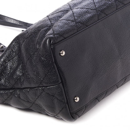 Chanel Glazed Calfskin Large On The Road Tote Black 5 of 9