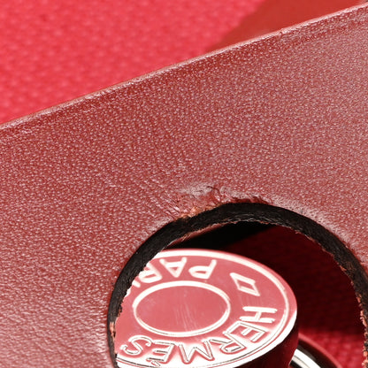 Hermes Vache Hunter Toile Herbag Zip 31 PM Rouge Grenat Rouge H 13 of 14