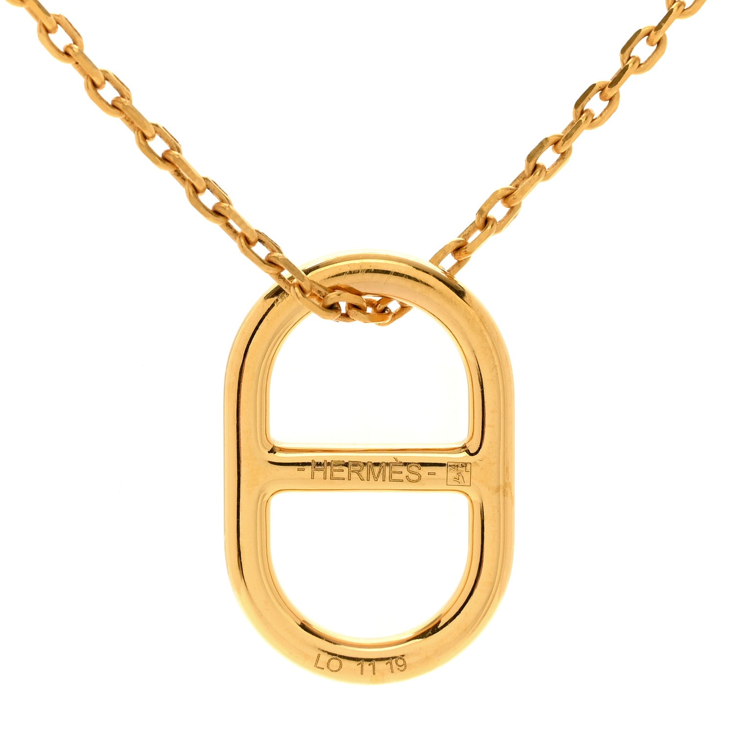 Hermes Swift O'Maillon Pendant Necklace Bleu Navy 6 of 6