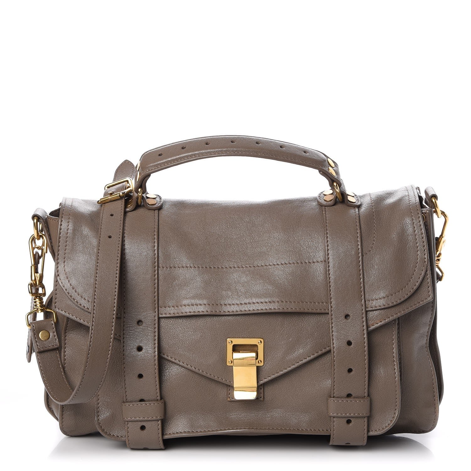 Proenza Schouler Lambskin Medium PS1 Satchel Smoke 1 of 7