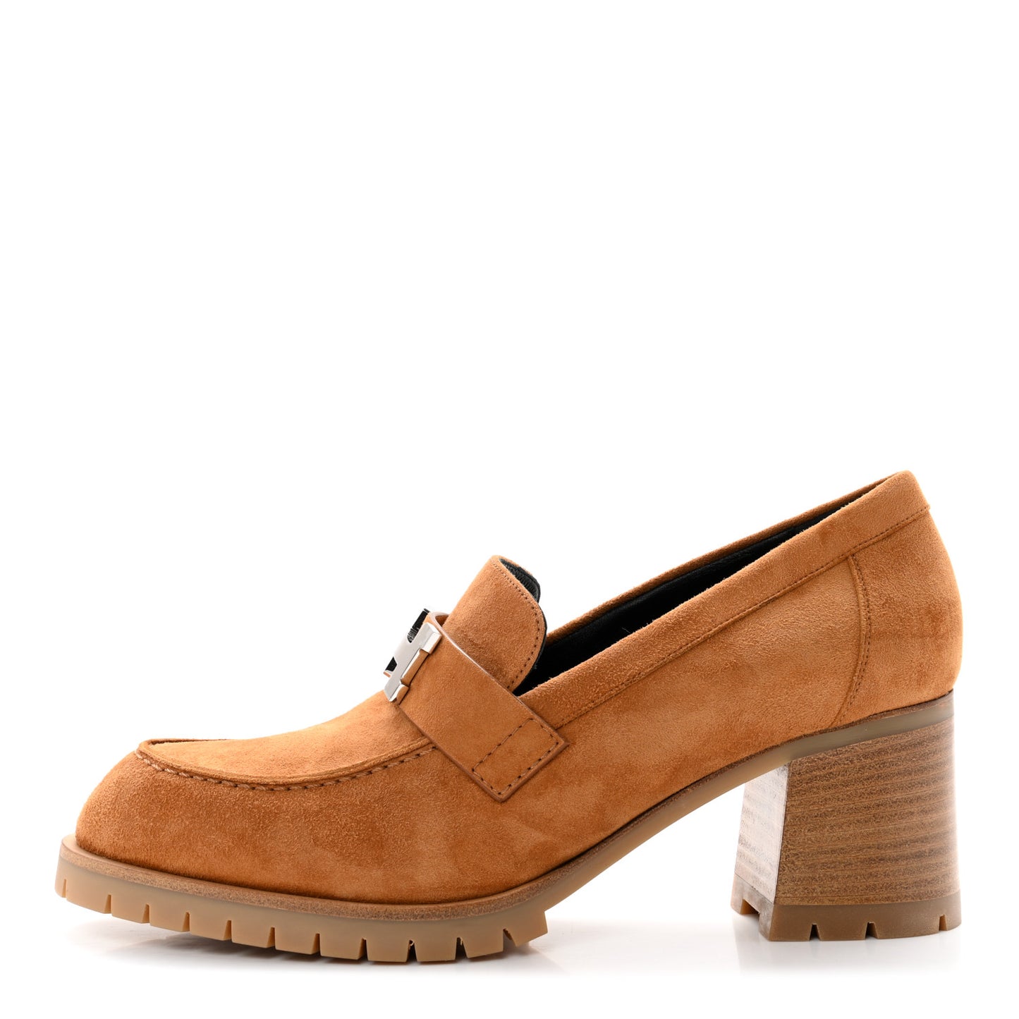 Suede Goatskin Womens Foch 60 Pumps 39.5 Naturel