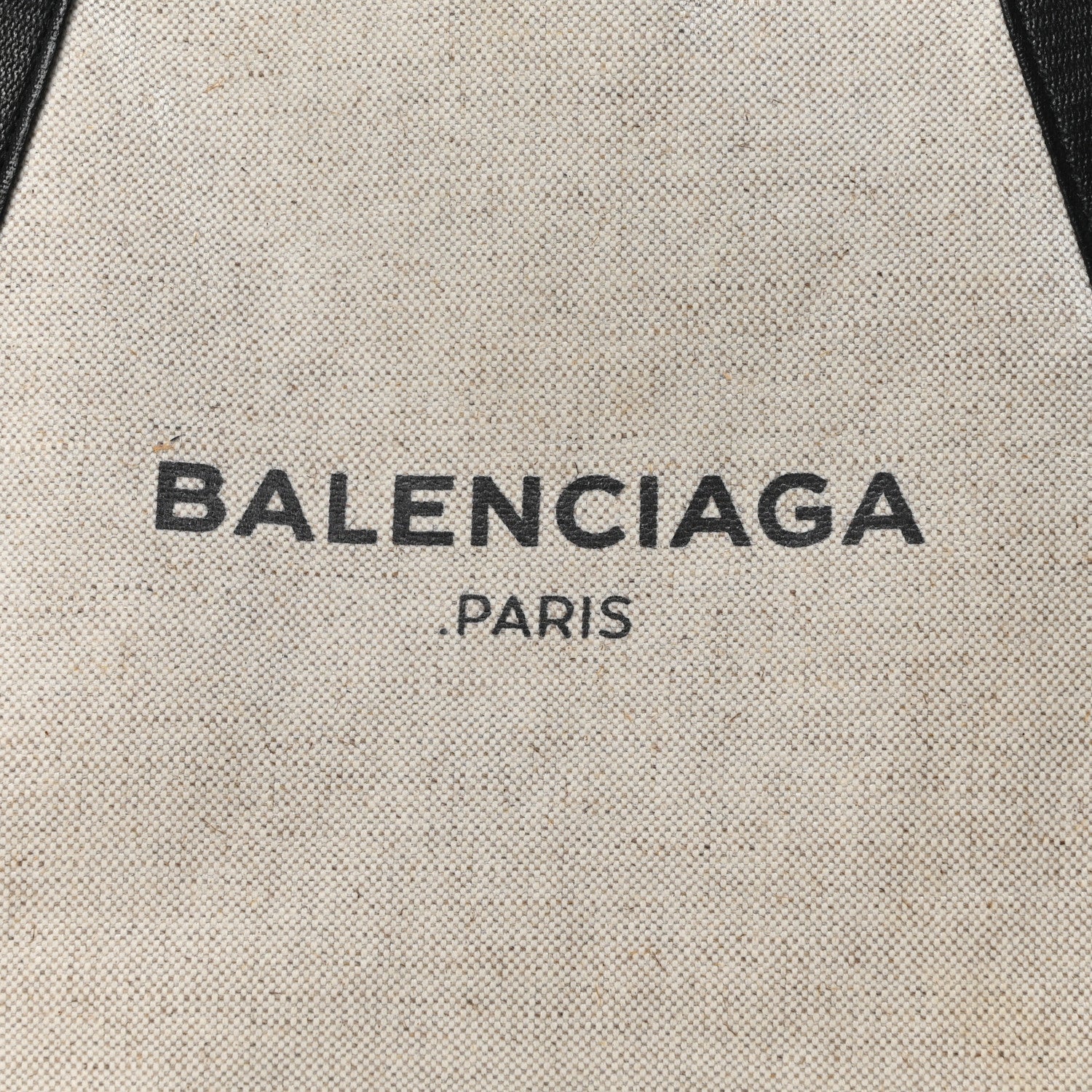 Balenciaga Cotton Canvas Calfskin M Navy Cabas Natural Black 9 of 11