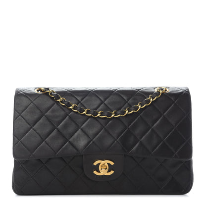 Chanel Lambskin Quilted Medium Double Flap Black 1 of 10