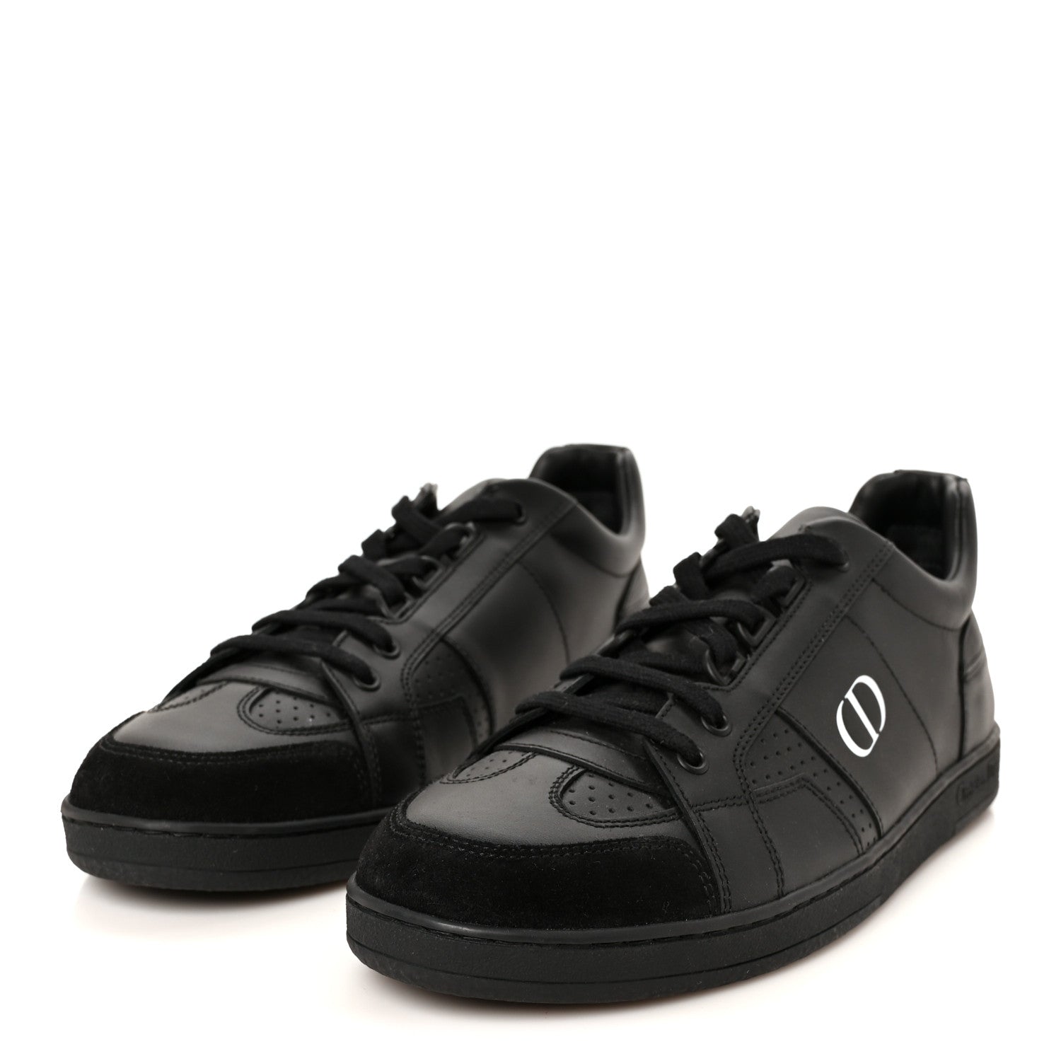 Christian Dior Calfskin Suede Logo Sneakers 39 Black 4 of 9
