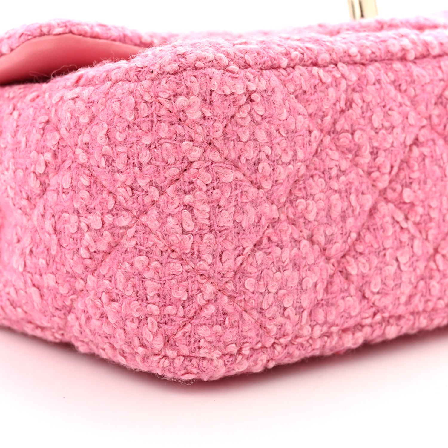 Chanel Tweed Quilted Mini Rectangular Flap Pink 9 of 11