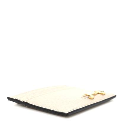 Gucci Textured Dollar Calfskin Horsebit 1955 Card Holder Beige 4 of 6