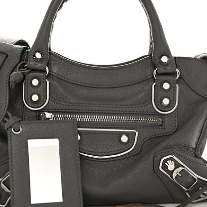 Balenciaga Chevre Silver Metallic Edge Hardware Mini City Gris Acier 7 of 9