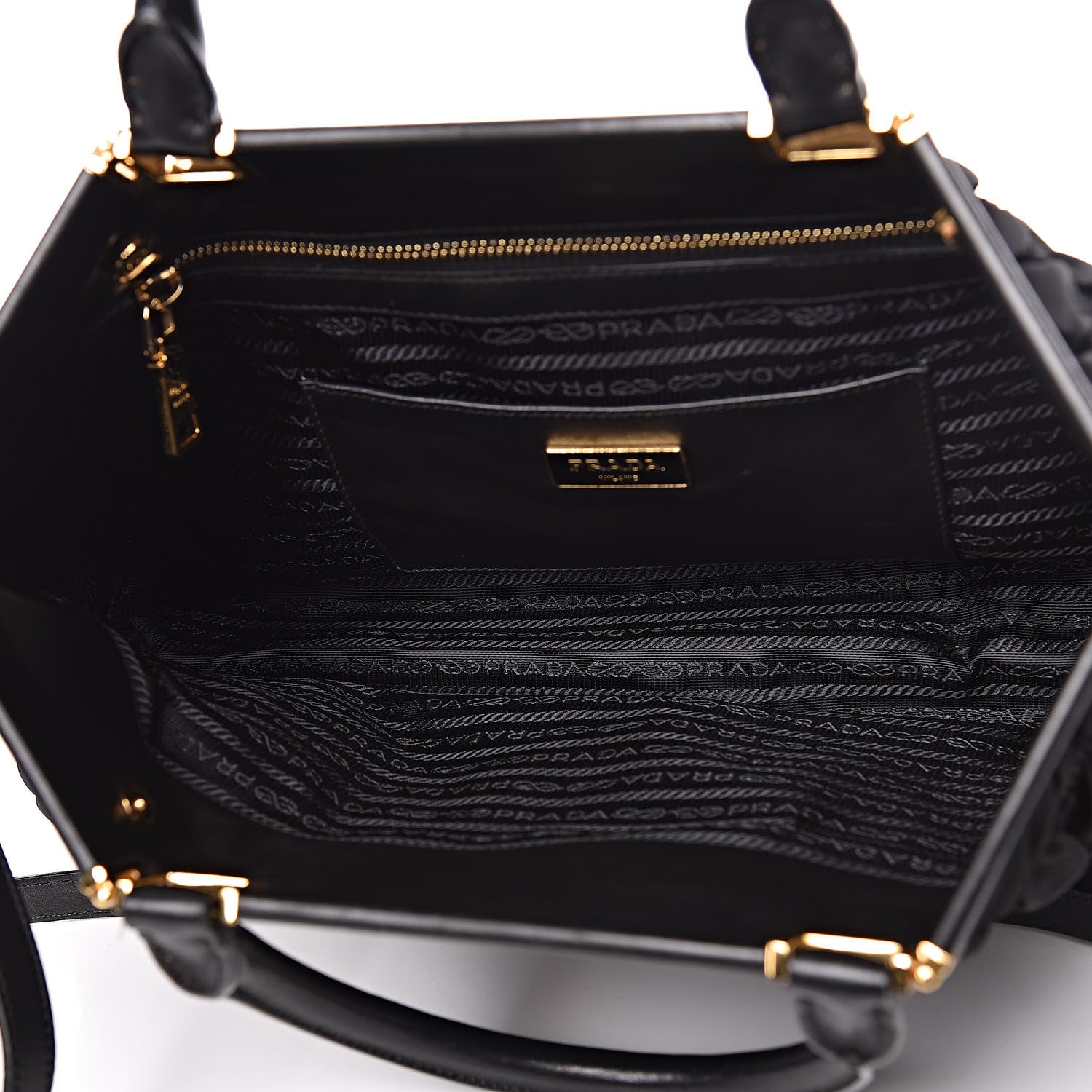 Prada Tessuto Nylon Gaufre Tote Black 2 of 10