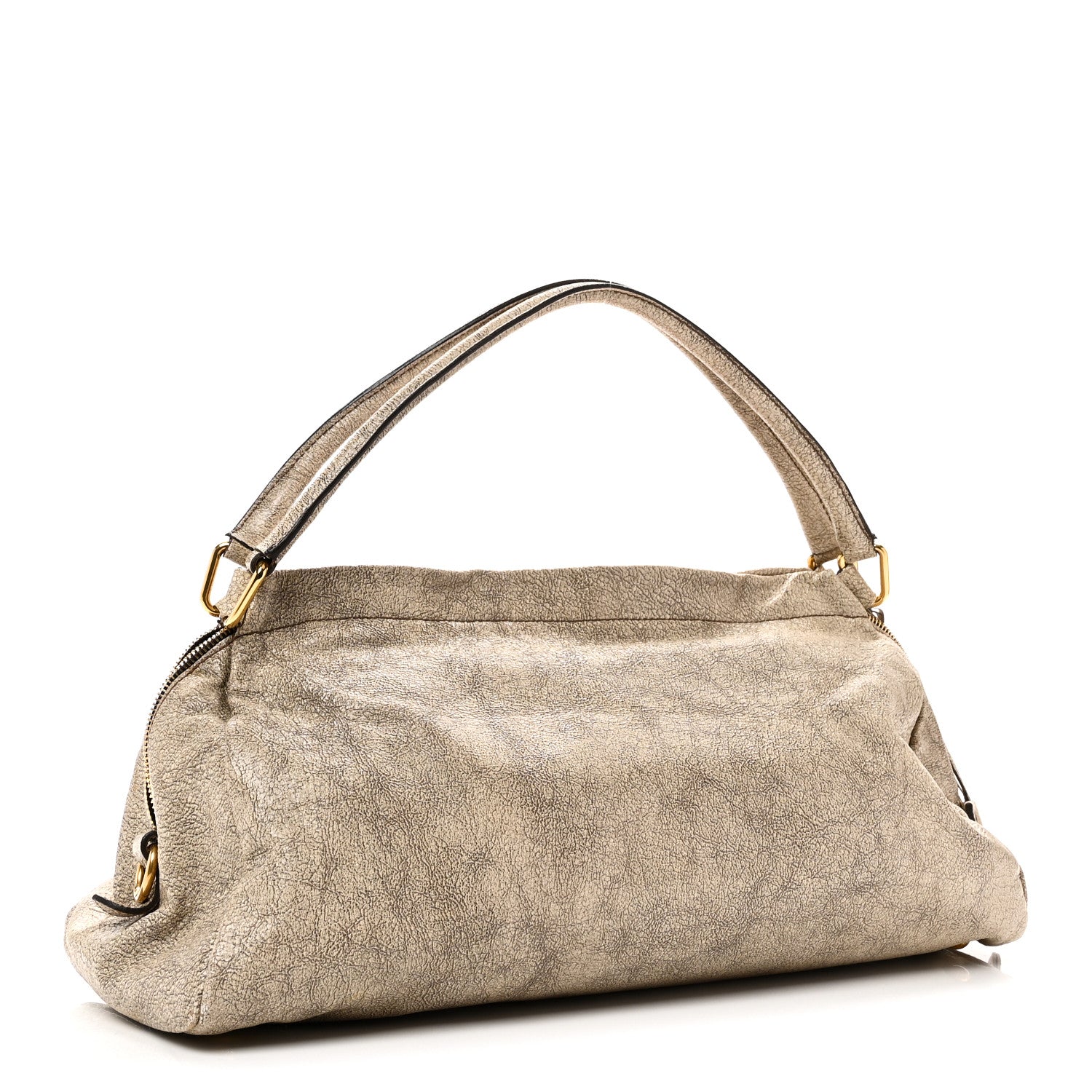 Prada Craquele Shoulder Bag Talco 3 of 10