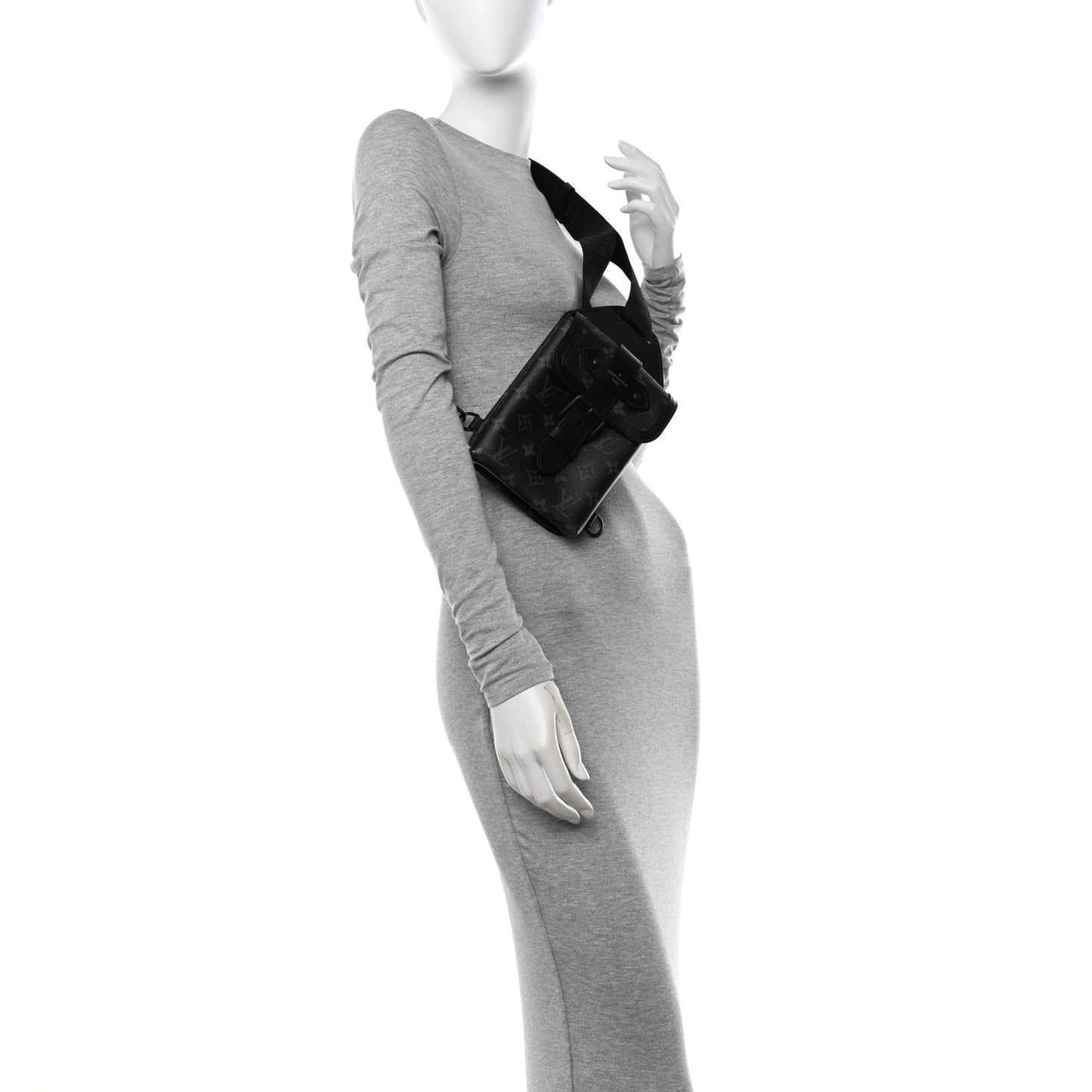 Monogram Eclipse Saumur Slingbag Black