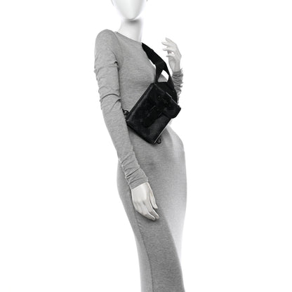 Louis Vuitton Monogram Eclipse Saumur Slingbag Black 2 of 10