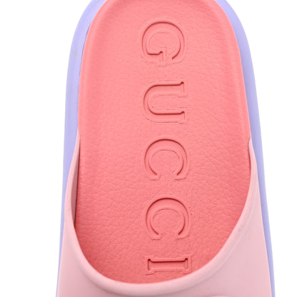 Gucci Soft Rubber Womens Interlocking G Platform 42mm Slide Sandals 38 Sugar Pink 6 of 8