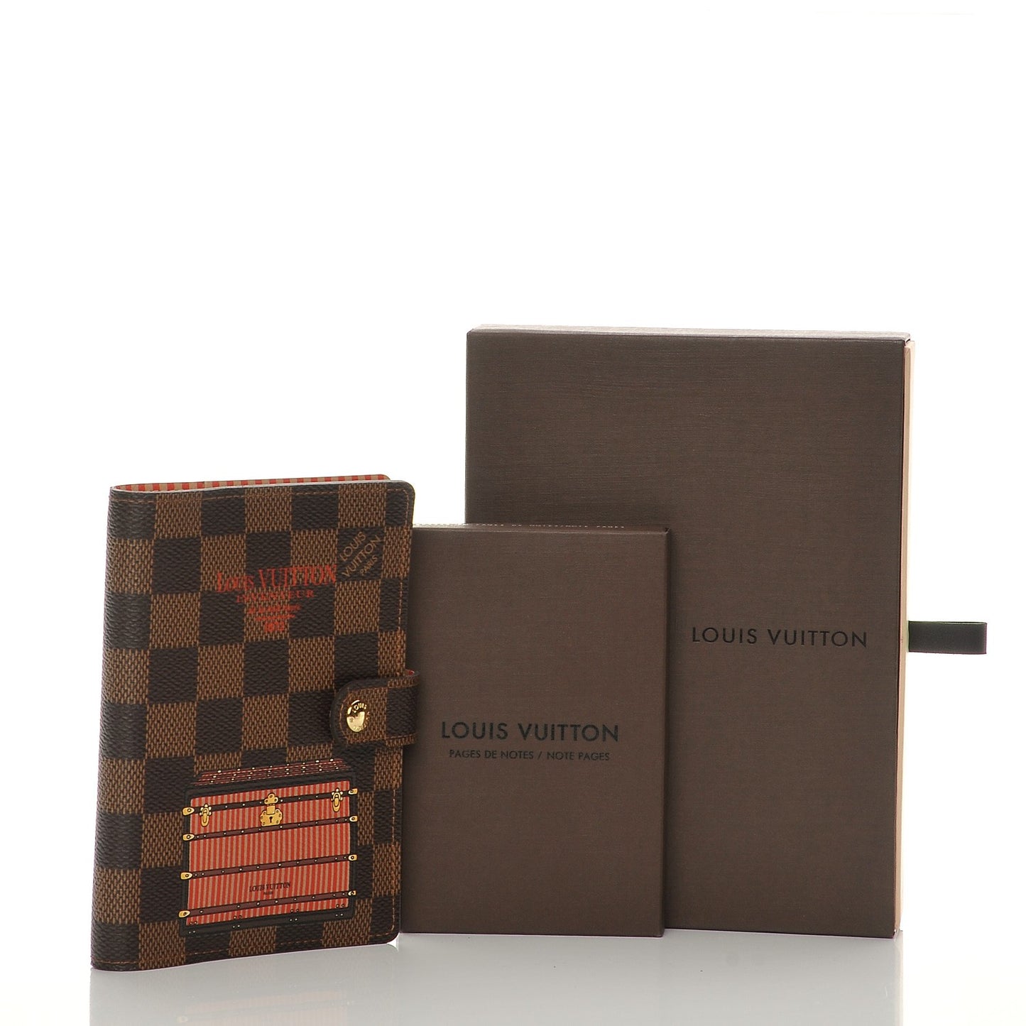 Damier Ebene Trunks and Bags Small Ring Agenda
