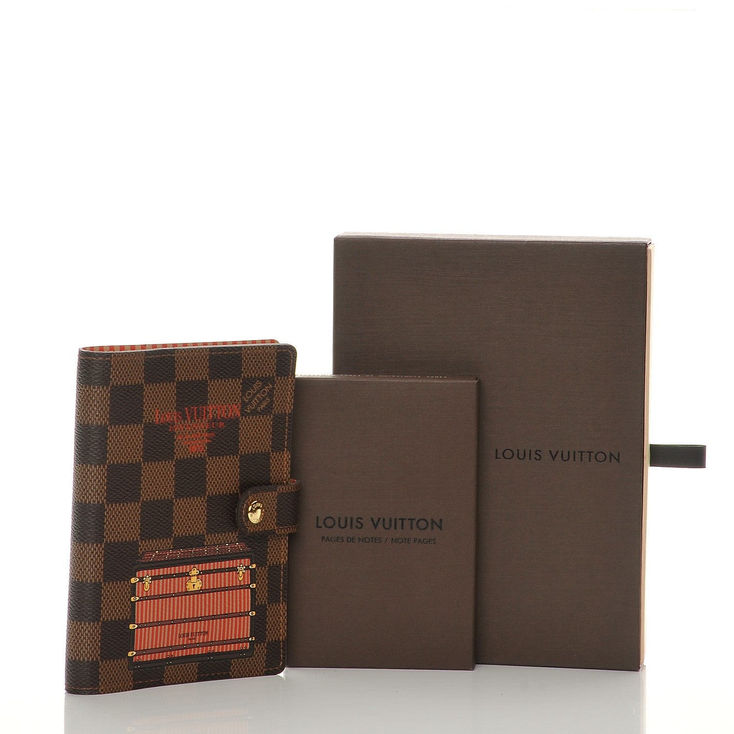 Louis Vuitton Damier Ebene Trunks and Bags Small Ring Agenda 7 of 7
