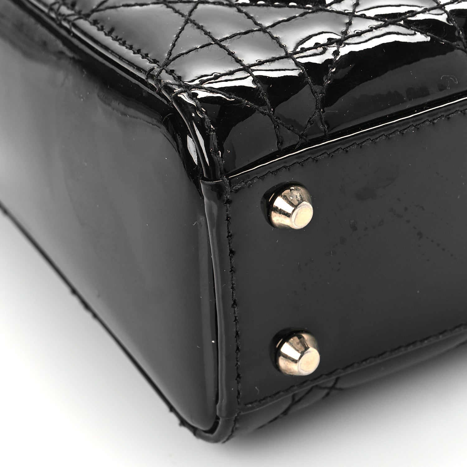 Christian Dior Patent Cannage Mini Lady Dior Black 7 of 9