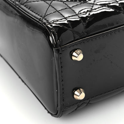 Christian Dior Patent Cannage Mini Lady Dior Black 7 of 9