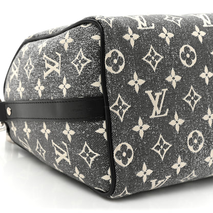 Louis Vuitton Denim Monogram Jacquard Speedy Bandouliere 25 8 of 9