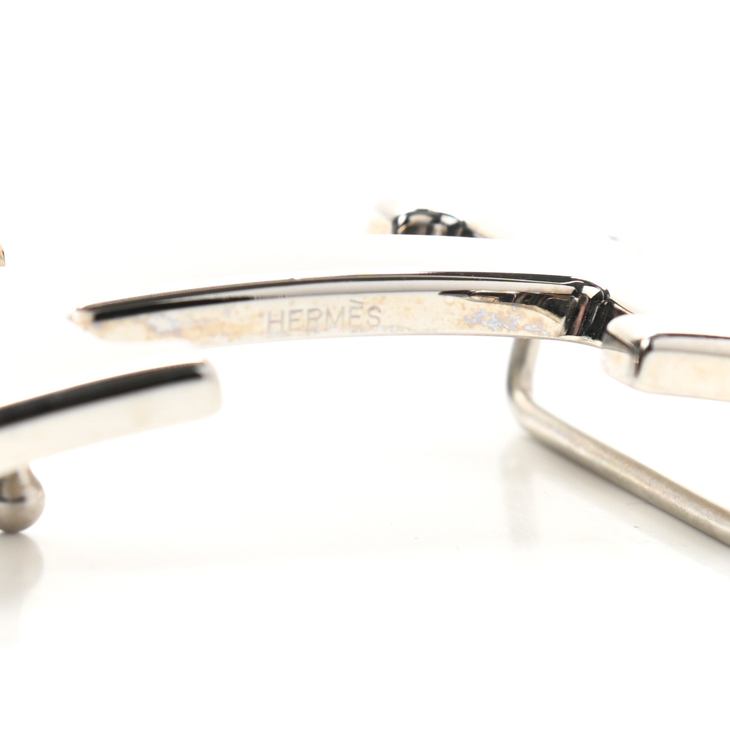Hermes Polished Palladium 32mm H Belt Buckle Silver 3 of 3
