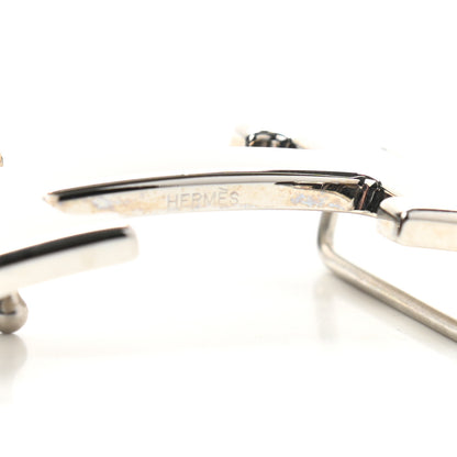 Hermes Polished Palladium 32mm H Belt Buckle Silver 3 of 3