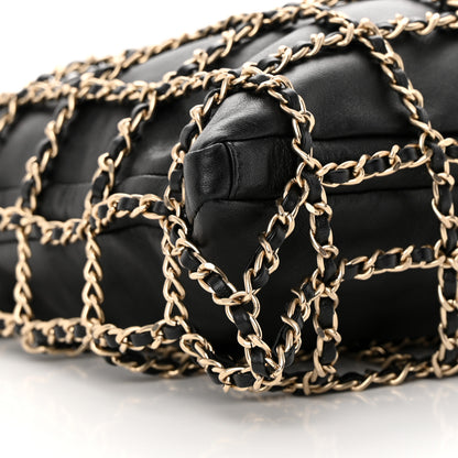 Chanel Lambskin Large Shopping Chain Tote Black 8 of 13