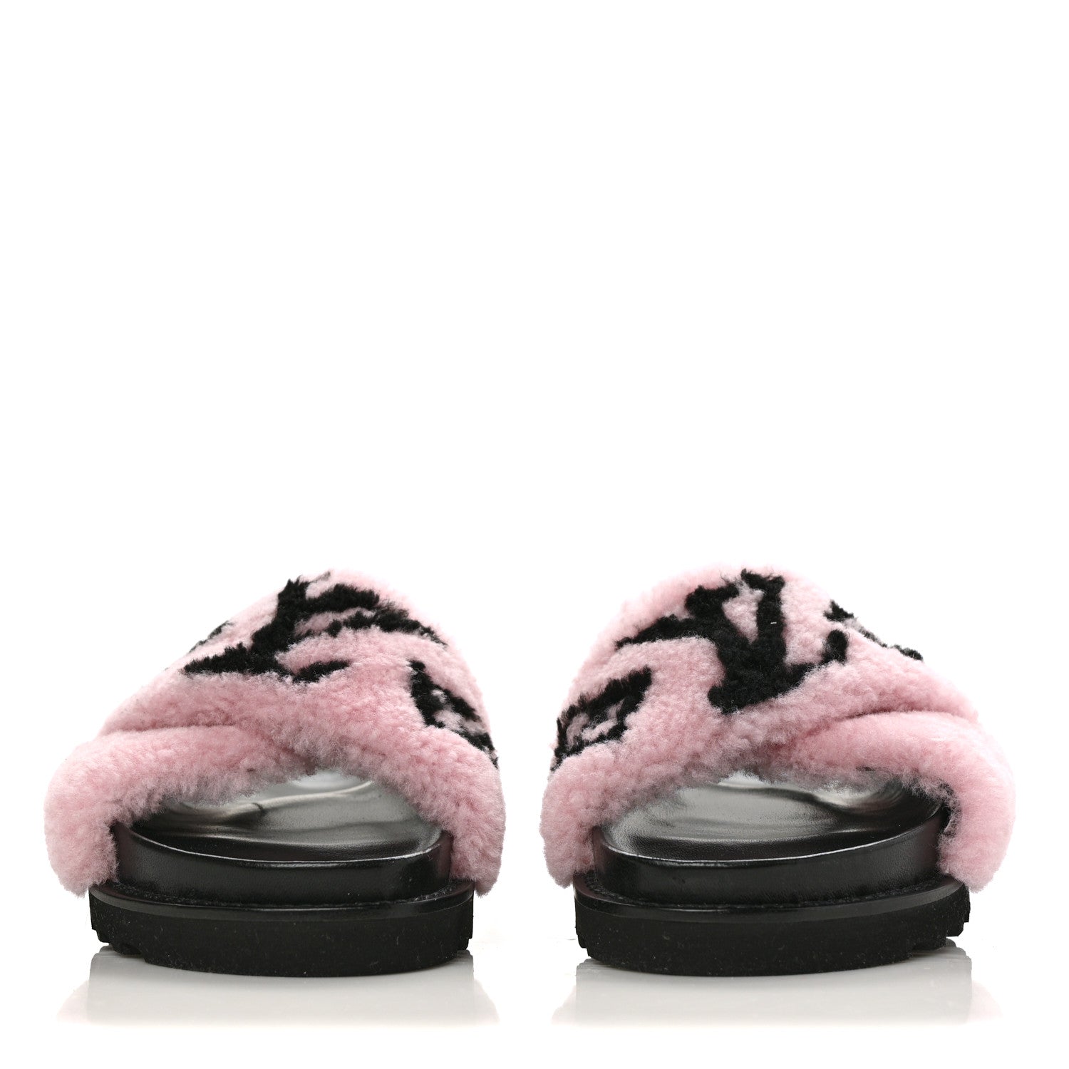 Louis Vuitton Shearling Paseo Sandals 40 Pink 2 of 8
